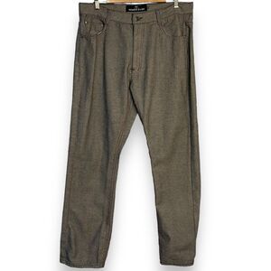 Diamond Stash Straight Leg Jeans Men's 36 Gray Streetwear Pockets Zip Grunge